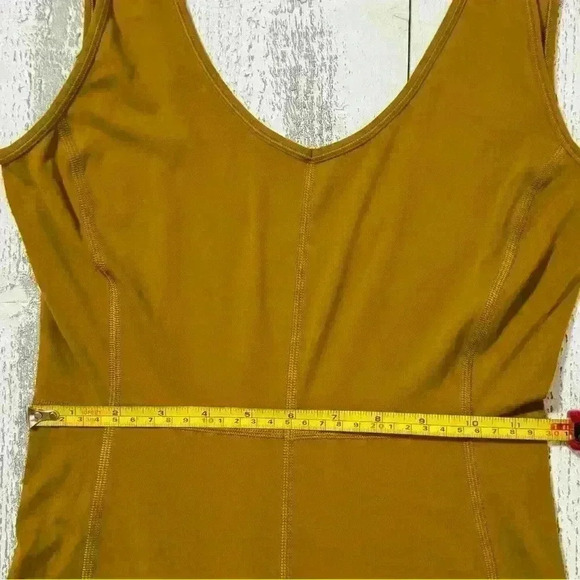 Lululemon Sweat Intention Bodysuit/Onesie Shorts in Gold Spice - Picture 12 of 14